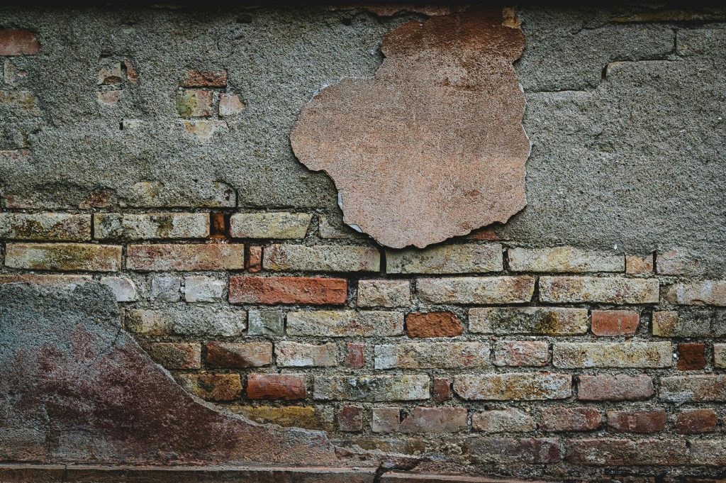 cracks on a brick wall