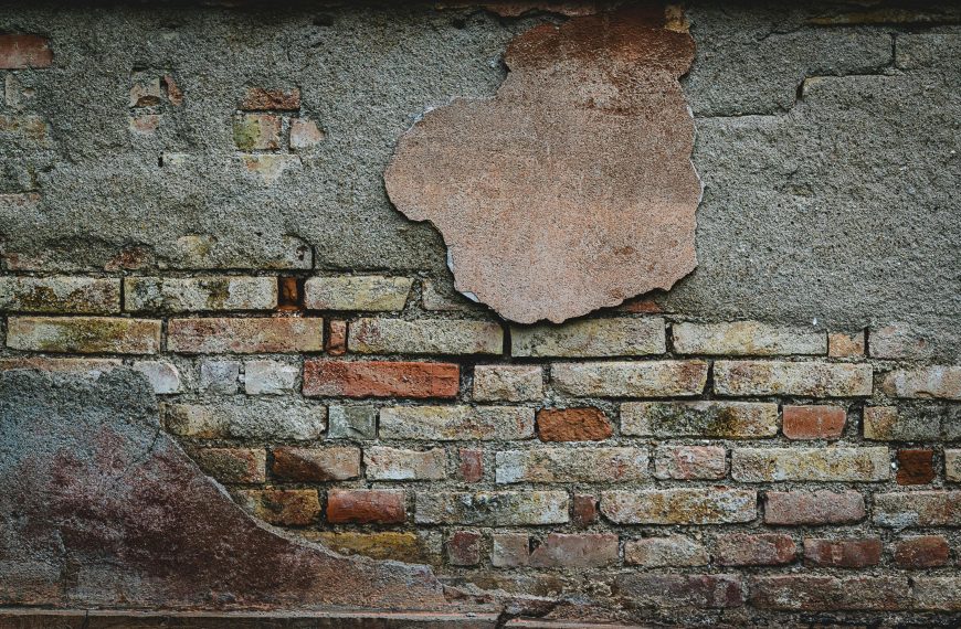 cracks on a brick wall
